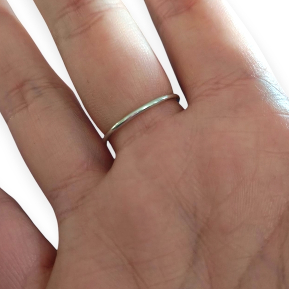 Round Rose Cut Five Stone Moissanite Ring .91 TCW Sterling Silver Ring Size 8.5 - Picture 6 of 12